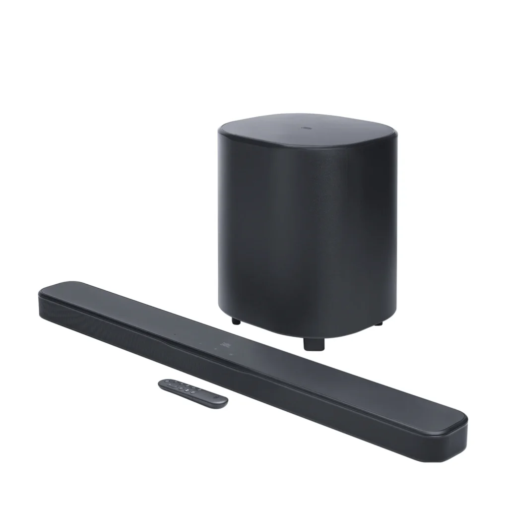 JBL Soundbar 500 MK2 with 10″ wireless subwoofer, 5.1 Dolby Atmos, available at Bluescale Nairobi Kenya