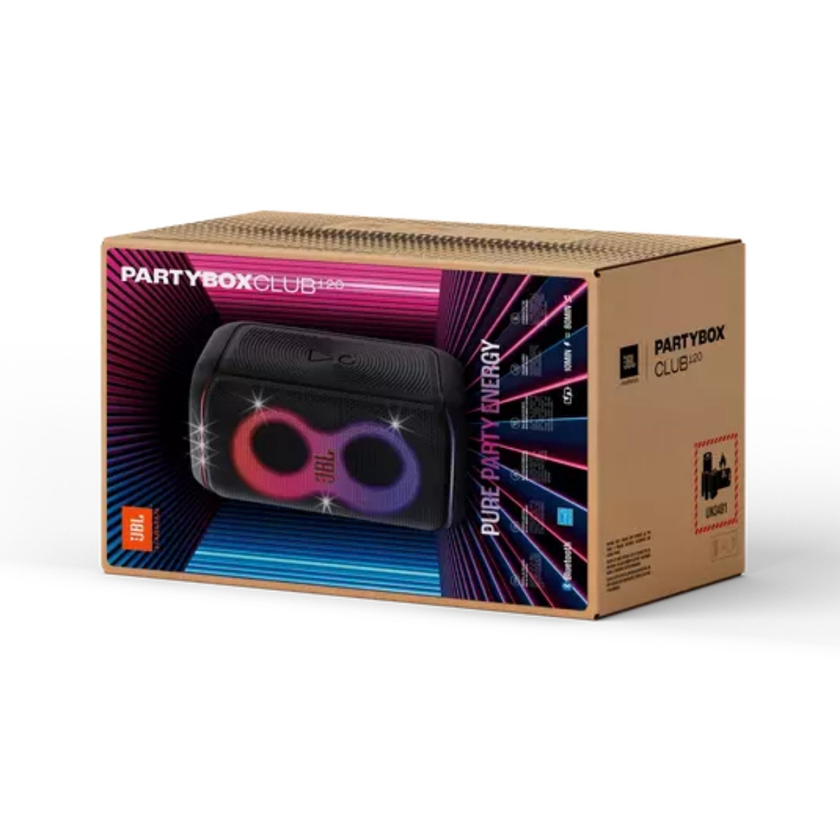 JBL PartyBox Club 120 – Portable Party Speaker | Bluescale Kenya JBL PartyBox Club 120 portable speaker with lightshow, available at Bluescale Nairobi Kenya