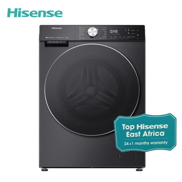 hisense 12kg 8kg washing machine price in Kenya — Series 5 Wi‑Fi washer‑dryer grey