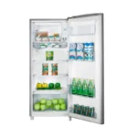 Hisense 176L Frost Single Door Refrigerator REF176DR — silver fridge with water dispenser